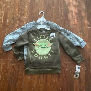 STAR WARS 5t boys set of 2 crew neck sweatshirts